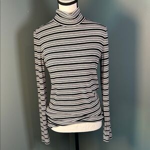 Lou & Grey Striped Long Sleeve Turtleneck